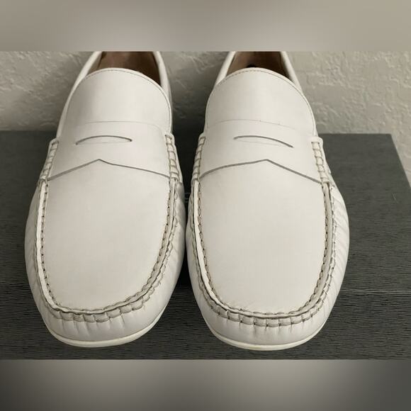 Bacco Bucci Capi Moccasin Loafer White - Men Size 8D